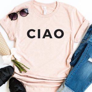 CIAO Graphic Crewneck Unisex Fit T shirt NEW